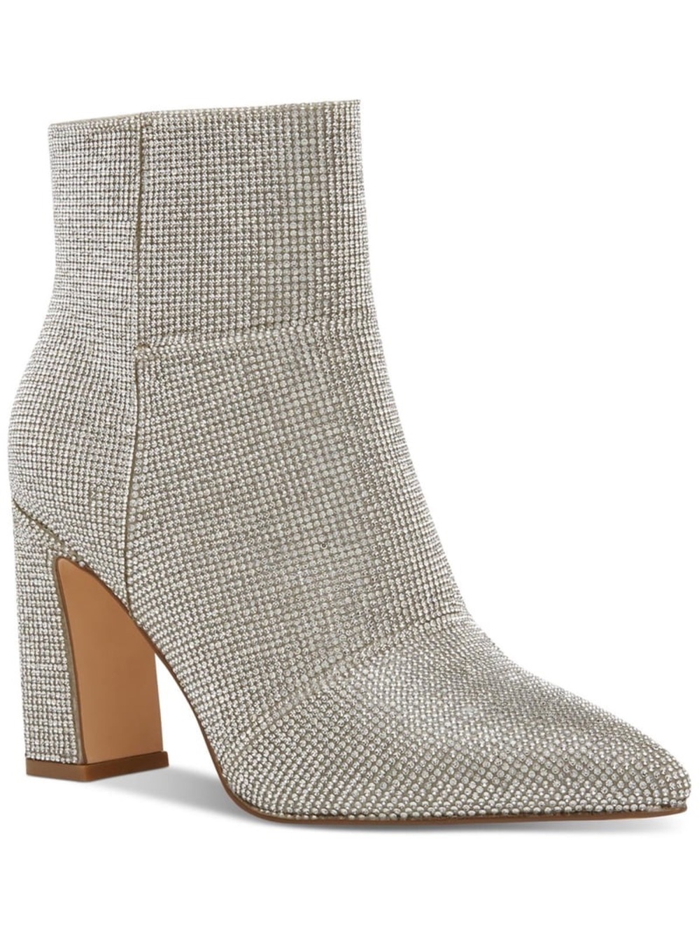 Madden Girl Silver Rhinestone Women's Ankle Boots